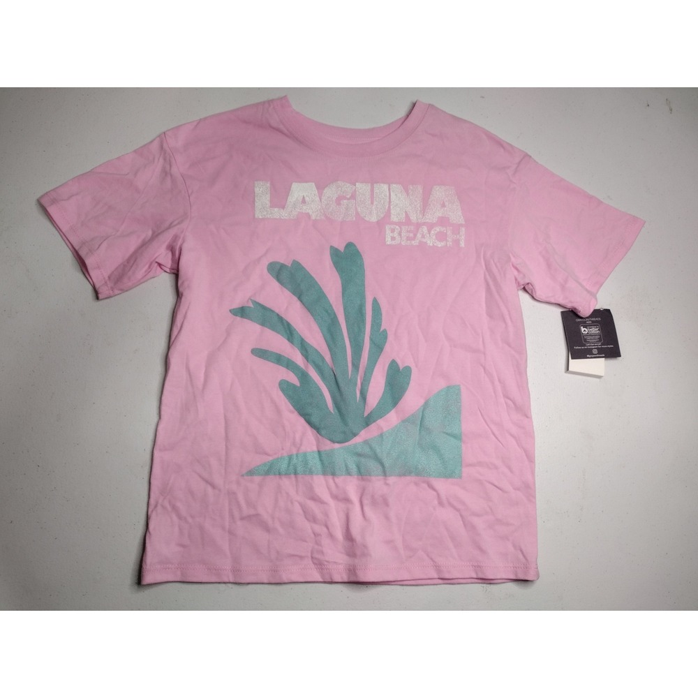 Grayson Threads‎ Kids Pink Laguna Beach Graphic T Shirt Size Medium 8